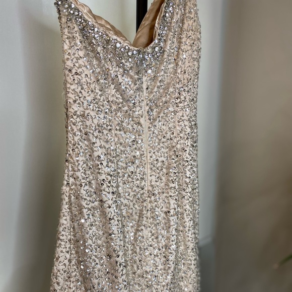 Jovani Crystal champagne gown size 2 - Picture 12 of 15